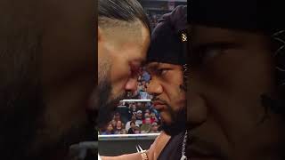 IT’S OFFICIAL. Everything will be settled this SUNDAY with Tribal Combat at #WWEClash. #WWERaw