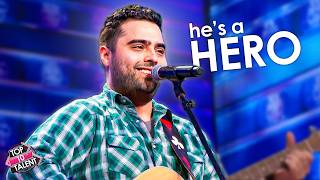He Was Forced To Quit The Military After Losing His Leg... Singing Is All He Has Left!