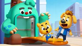 Ascensor Monstruo 👾 Dibujos Animados 🔍Sheriff Labrador en Español