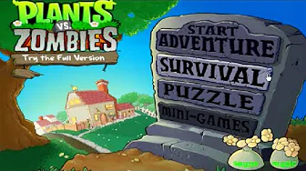 Plants vs. Zombies Demo [Adobe Flash / Web Version] Survival Gameplay