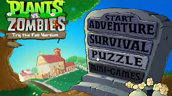 Plants vs. Zombies Demo [Adobe Flash / Web Version] Puzzle Gameplay