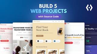 Build 5 Frontend Projects in 1 Video | HTML, CSS & JavaScript (2025)