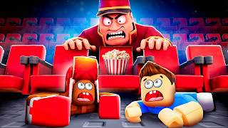 МЫ ЗАСТРЯЛИ В КИНОТЕАТРЕ С ОХРАННИКОМ! 😨 ROBLOX