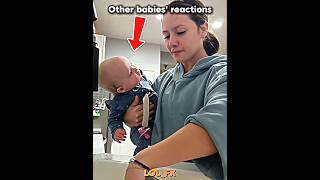 other baby teactions vs last one #baby #reaction #aurababy #cute