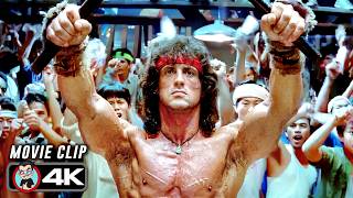 Rambo Destroys Thai Fighters Scene | RAMBO III (1988) Movie CLIP 4K