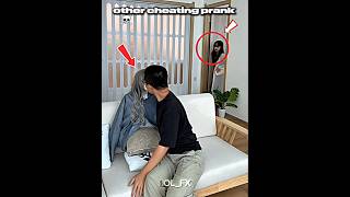 other cheating prank  vs lat one ☠️ wait for end 🫡 #prank #trend #cheating #funny