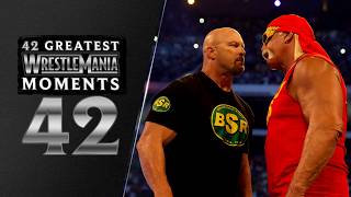 The Rock, “Stone Cold” and Hogan share the ring | WrestleMania 30: 42 Greatest WrestleMania Moments