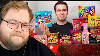 Купил ВСЮ лапшу БУЛДАК (минус живот) / РЕАКЦИЯ T2x2