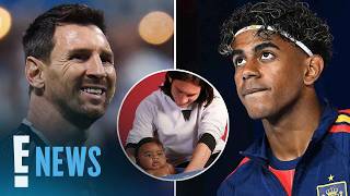 Lionel Messi Once Held Baby Lamine Yamal—Now They're Sharing Soccer History | E! News