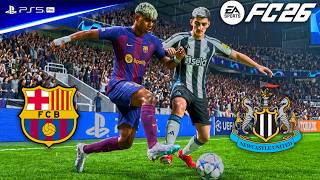 Barcelona vs Newcastle United – Champions League Match | FC 26 Gameplay | PS5 | 4K