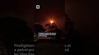 Fire engulfs major Australian oil refinery