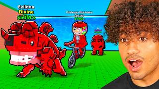 $0 To $100 TRILLION With RED ONLY BRAINROTS In Escape Tsunami For Brainrots..